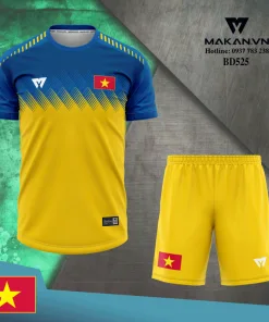 Áo đội tuyển Việt Nam màu xanh phối vàng