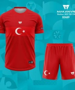 Áo bóng đá đội tuyển Thổ Nhĩ Kỳ Euro 2021 BD689
