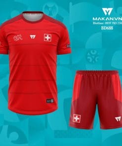 Áo bóng đá đội tuyển Thụy Sỹ Euro 2021 BD688