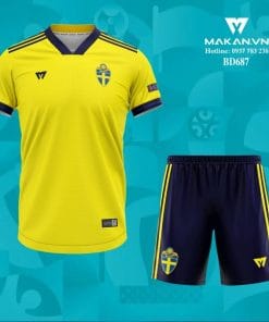 Áo bóng đá đội tuyển Thụy Điển Euro 2021 BD687