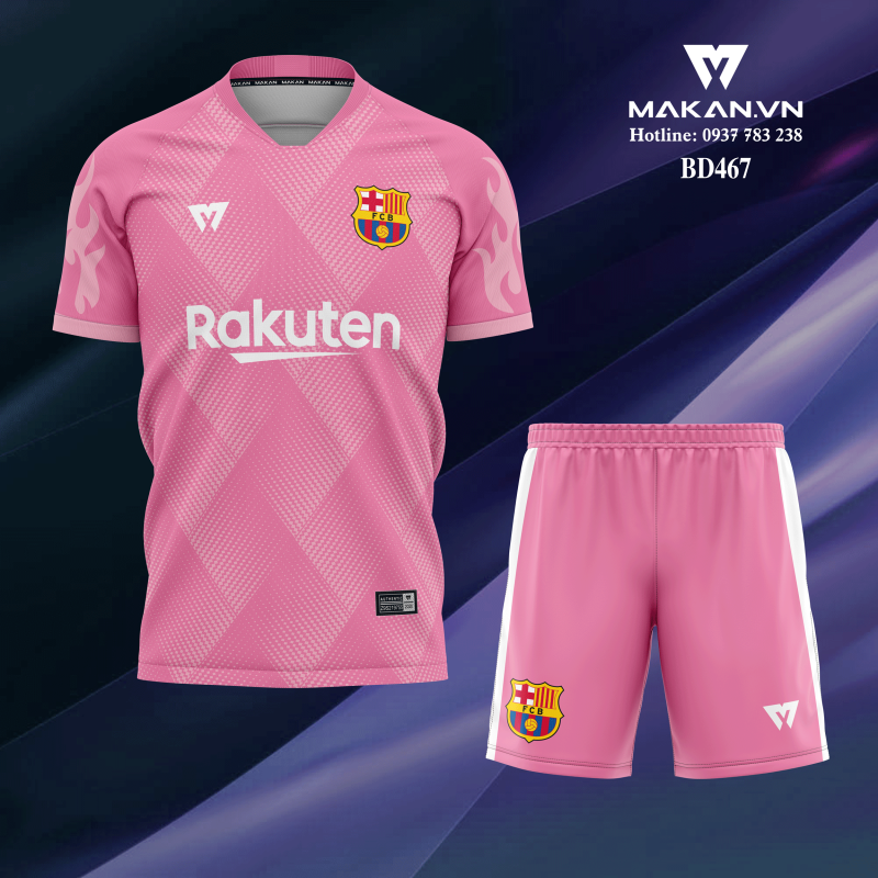 Áo bóng đá màu hồng - Barca
