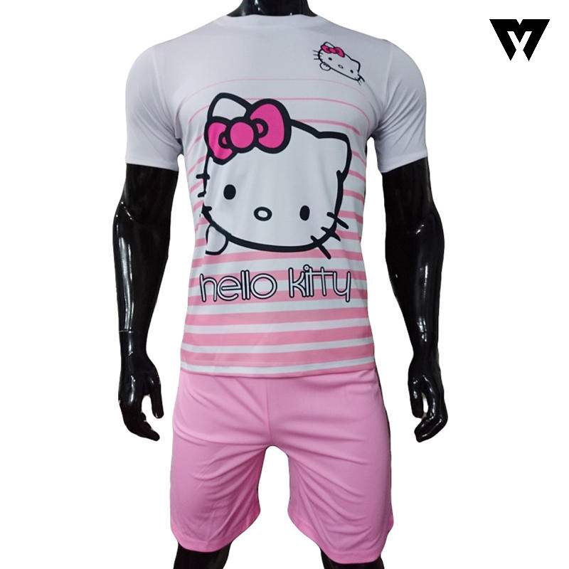Áo bóng đá màu hồng Hello Kitty