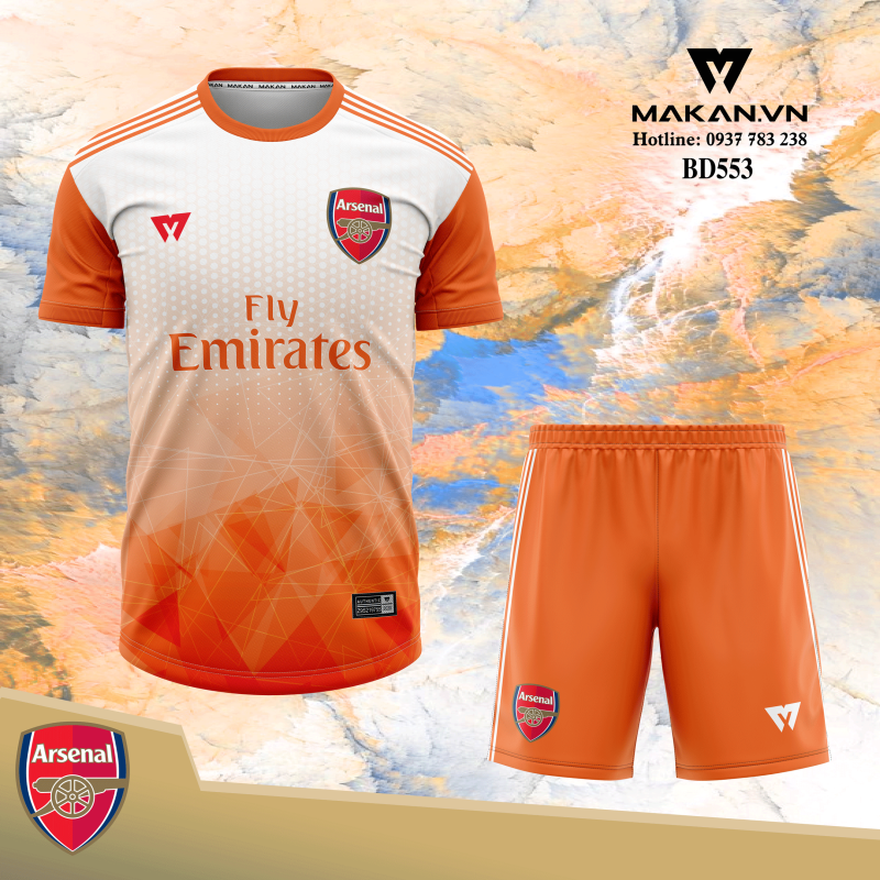 Áo bóng đá màu cam của đội tuyển Arsenal