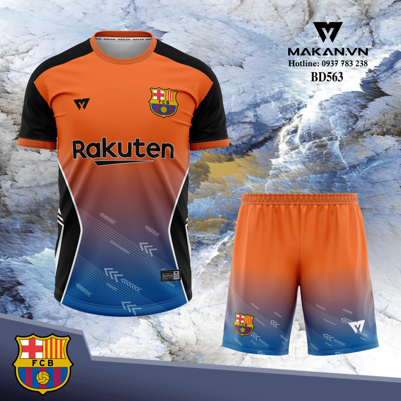 Áo bóng đá màu cam của đội tuyển Barcelona
