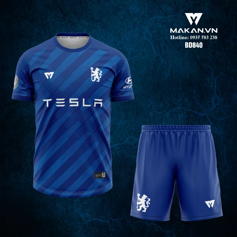 Mẫu áo đá banh màu xanh dương - Chelsea