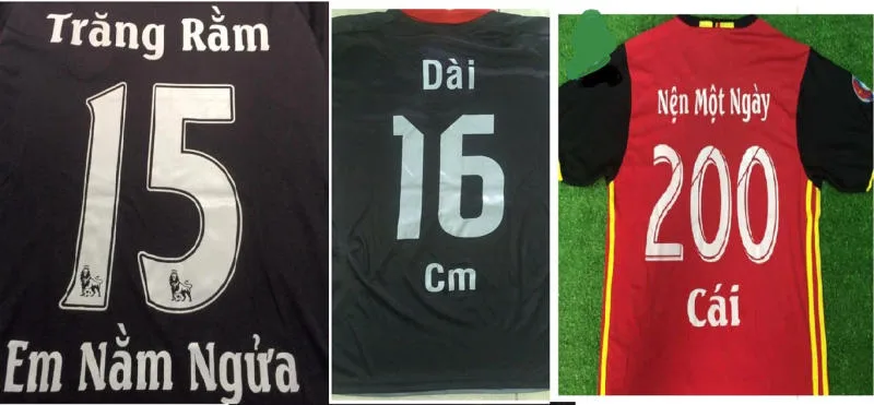Tên áo đá banh cho cả team SIÊU CHẤT 4