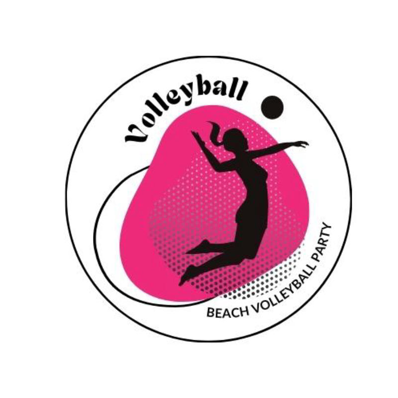 Logo quả bóng chuyền vector chất lượng mẫu 1