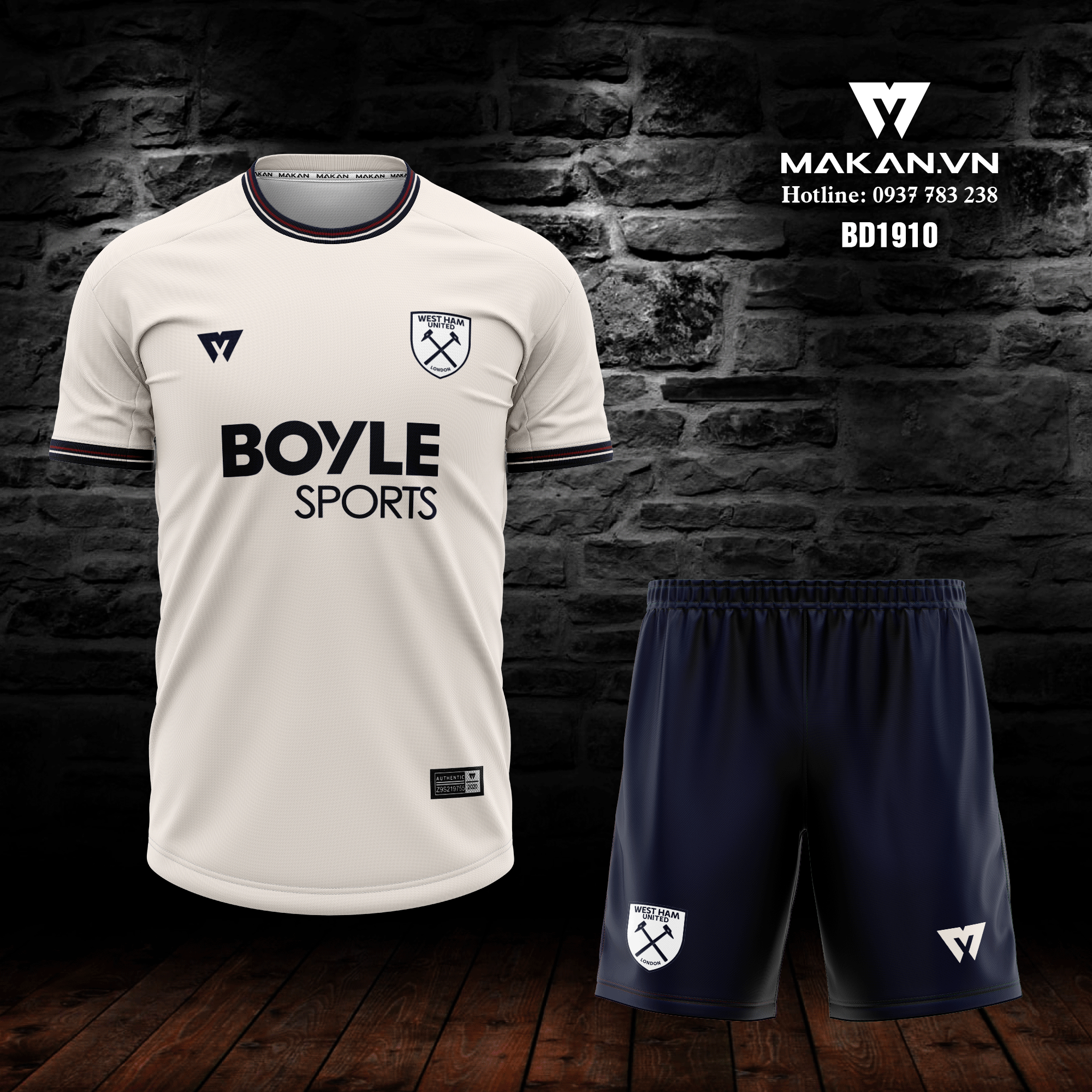 Áo Bóng Đá CLB West Ham BD1910