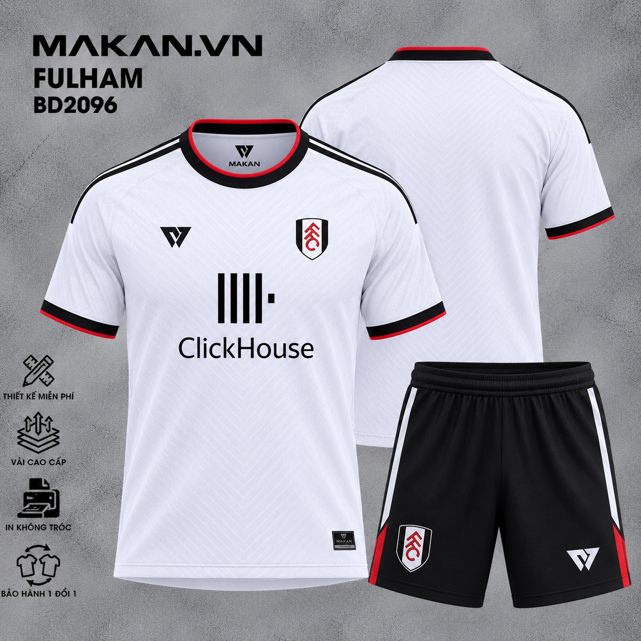 Áo bóng đá CLB Fulham BD2096