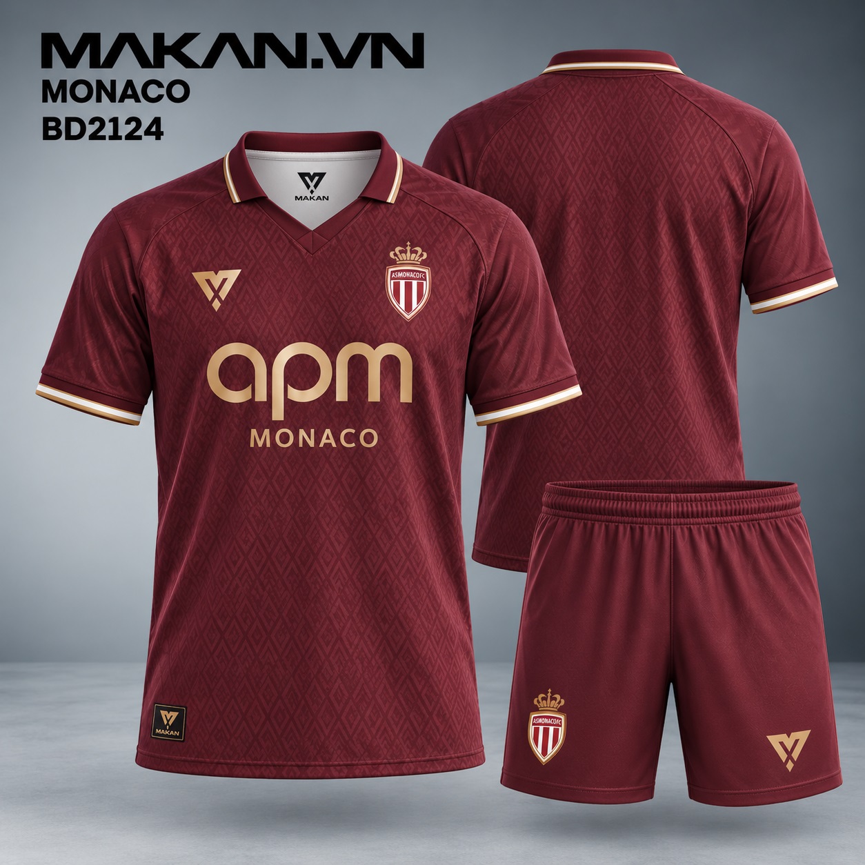 Áo bóng đá CLB Monaco BD2124